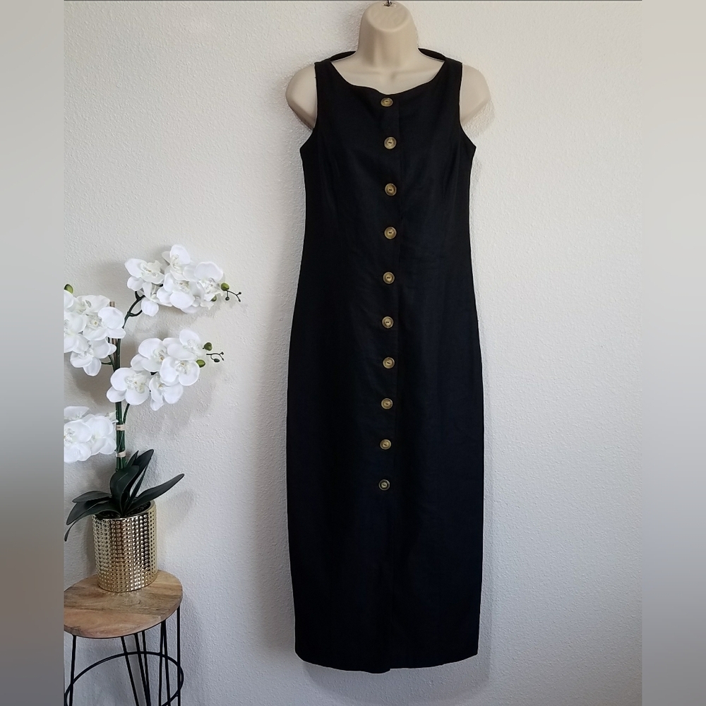Marie St. Claire Linen Vintage Maxi Dress